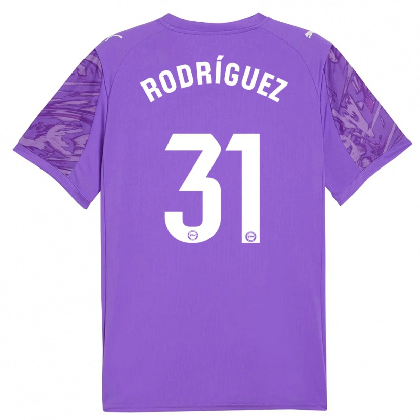 Danxen Dames Adrián Rodríguez #31 Paars Wit Keepersshirt 2025/26 T-Shirt