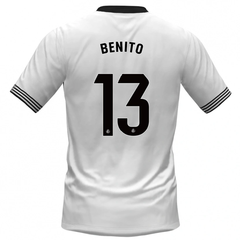 Danxen Dames Jorge Benito #13 Wit Zwart Keepersshirt 2025/26 T-Shirt