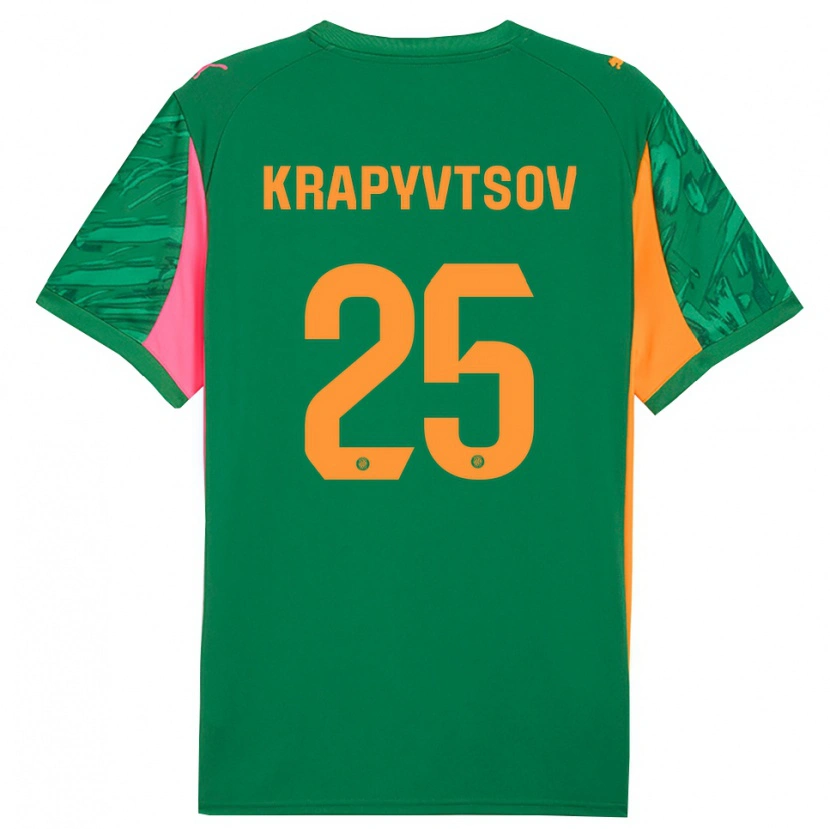 Danxen Dames Vladyslav Krapyvtsov #25 Groen Oranje Keepersshirt 2025/26 T-Shirt