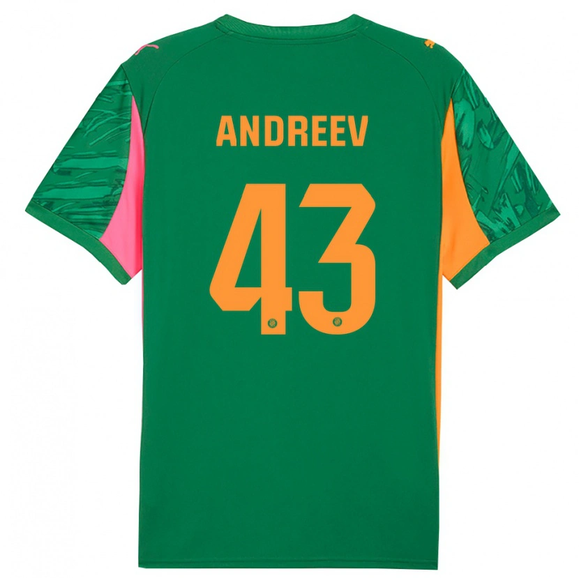 Danxen Dames Aleksandar Andreev #43 Groen Oranje Keepersshirt 2025/26 T-Shirt