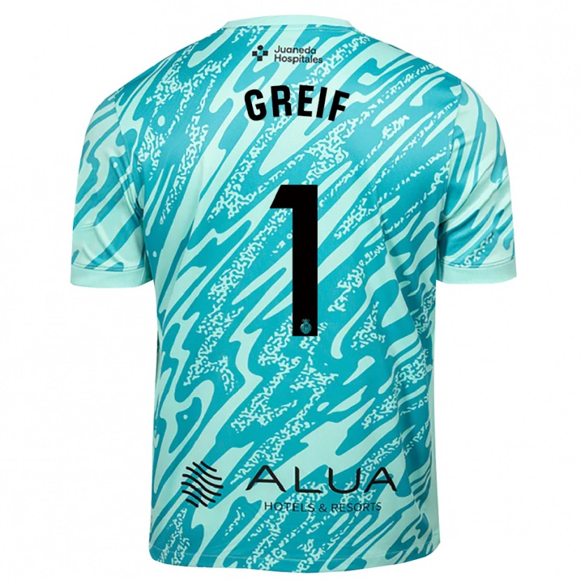 Danxen Dames Dominik Greif #1 Cyaan Zwart Keepersshirt 2025/26 T-Shirt