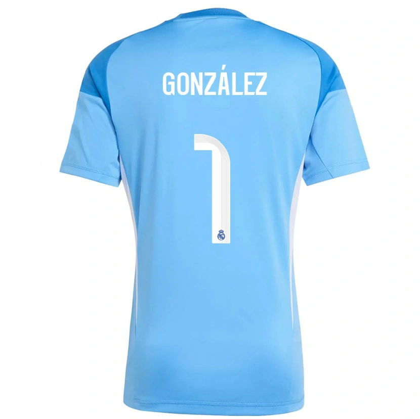Danxen Dames Álvaro González #1 Hemelsblauw Wit Keepersshirt 2025/26 T-Shirt