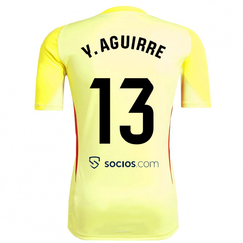 Danxen Dames Yolanda Aguirre Gutiérrez #13 Geel Rood Zwart Keepersshirt 2025/26 T-Shirt