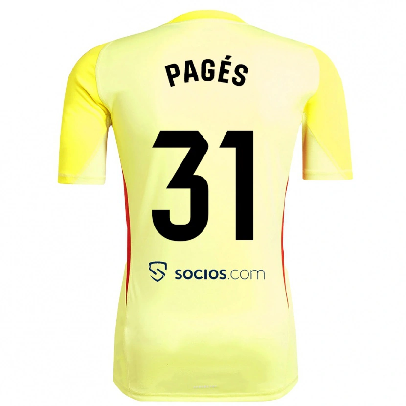 Danxen Dames Lukas Pagés #31 Geel Rood Zwart Keepersshirt 2025/26 T-Shirt