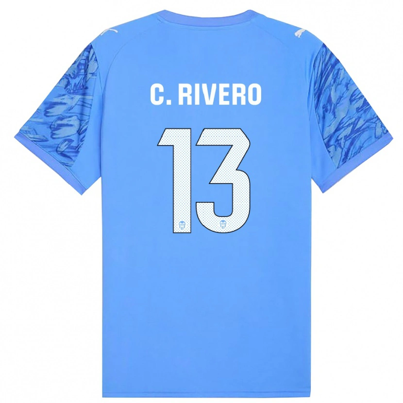 Danxen Dames Cristian Rivero #13 Blauw Wit Keepersshirt 2025/26 T-Shirt
