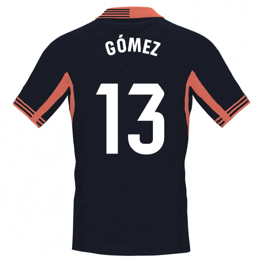 Danxen Dames Rubén Gómez #13 Zwart Wit Oranje Keepersshirt 2025/26 T-Shirt