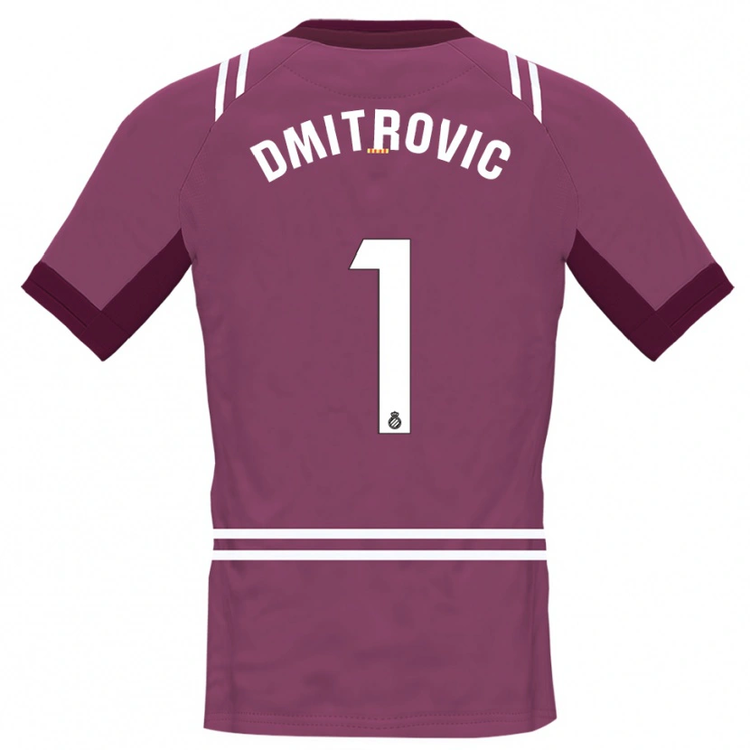Danxen Dames Marko Dmitrovic #1 Bordeaux Wit Keepersshirt 2025/26 T-Shirt