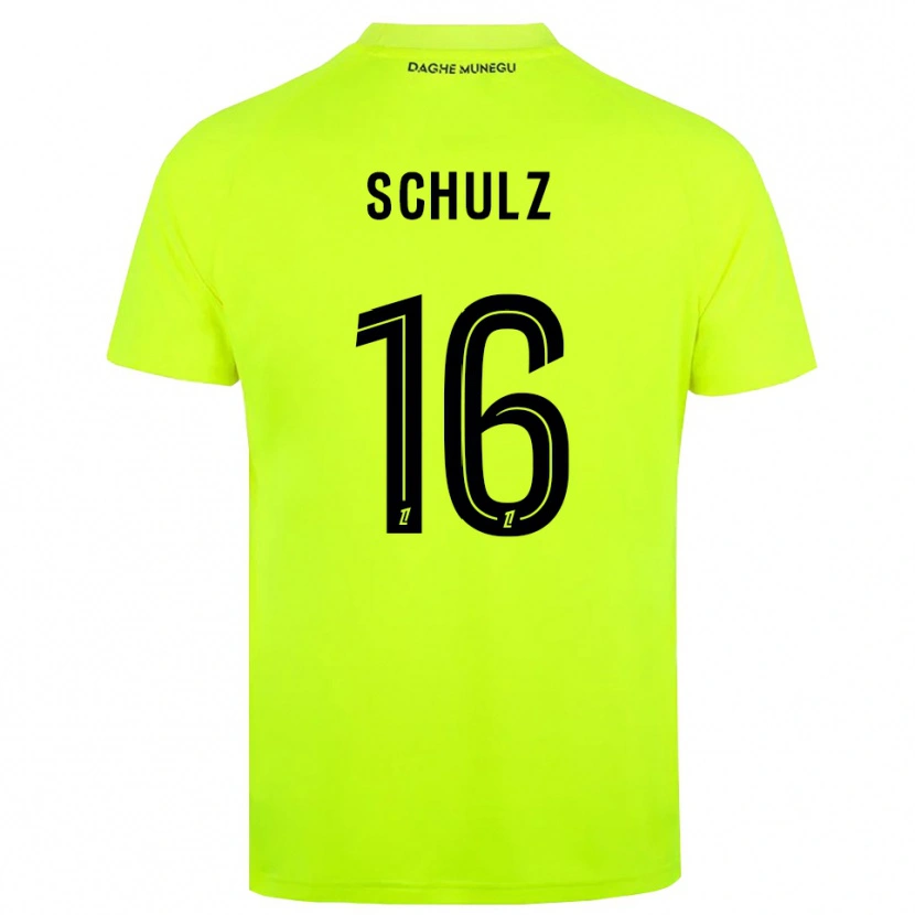 Danxen Dames Ethan Schulz #16 Fluorescerend Groen Zwart Keepersshirt 2025/26 T-Shirt