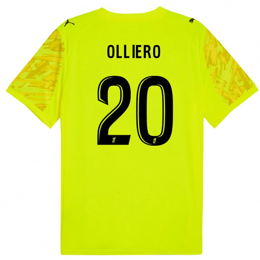 Danxen Dames Alexandre Olliero #20 Fluorescerend Groen Geel Keepersshirt 2025/26 T-Shirt