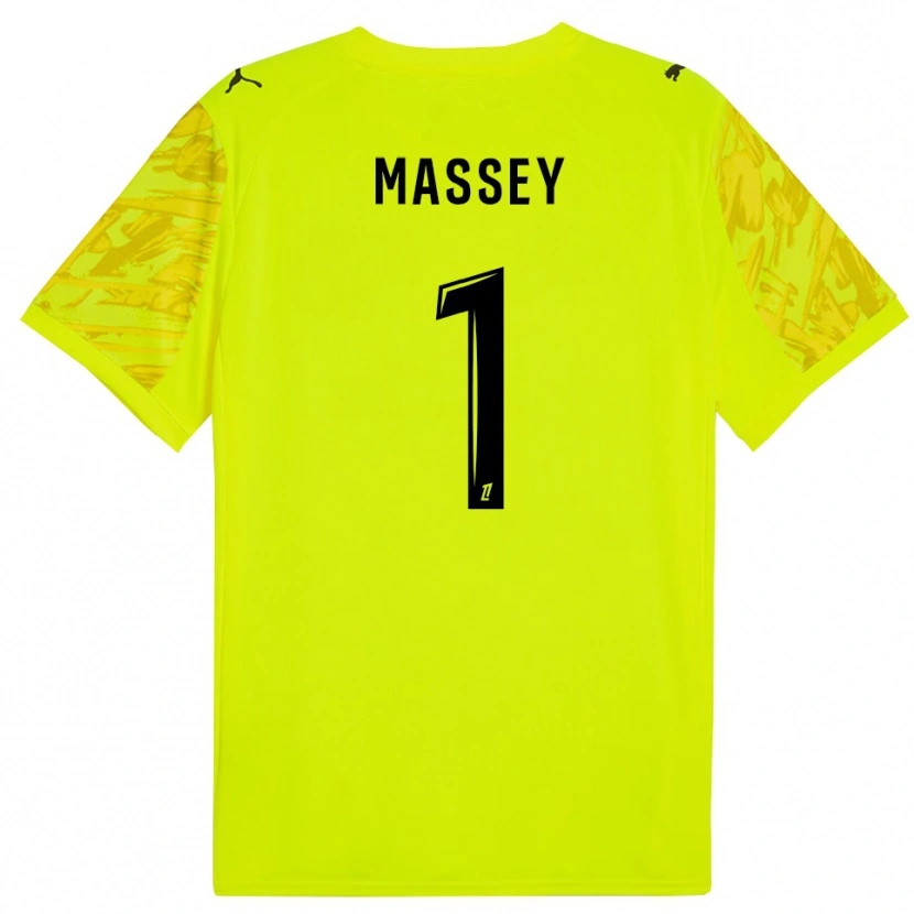 Danxen Dames Kayza Massey #1 Fluorescerend Groen Geel Keepersshirt 2025/26 T-Shirt