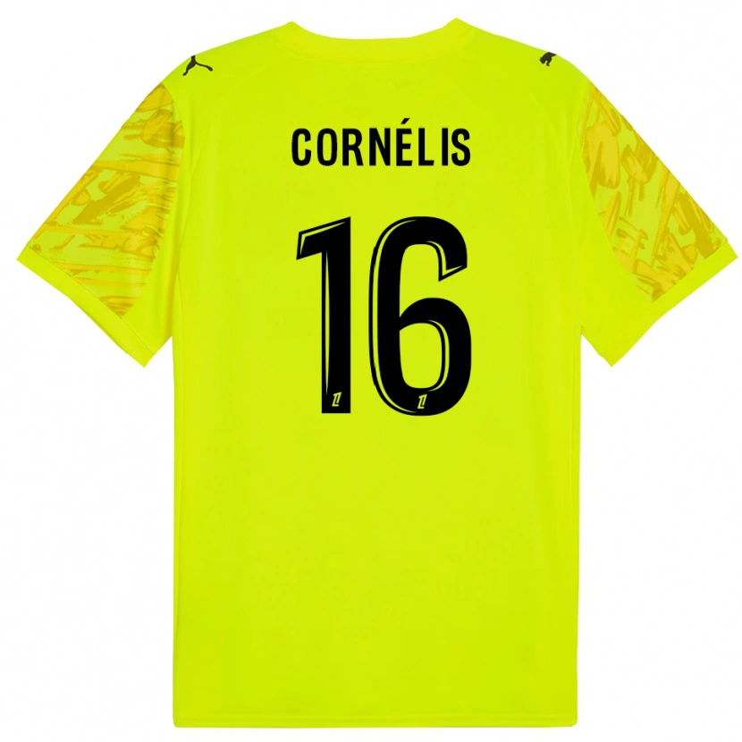 Danxen Dames Aristide Cornélis #16 Fluorescerend Groen Geel Keepersshirt 2025/26 T-Shirt