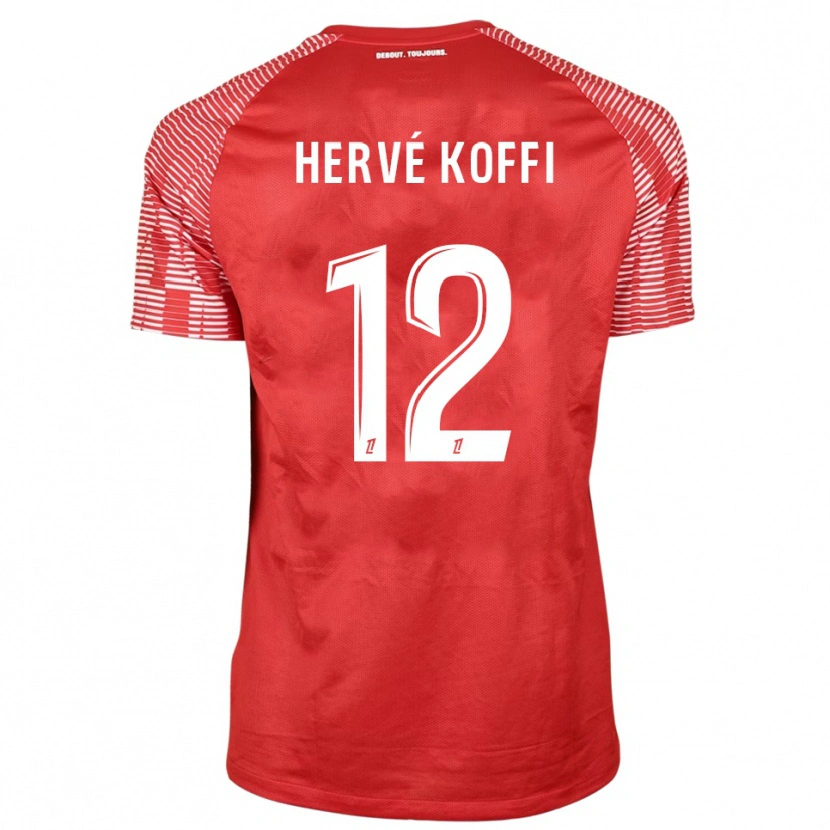 Danxen Dames Hervé Koffi #12 Rood Wit Keepersshirt 2025/26 T-Shirt