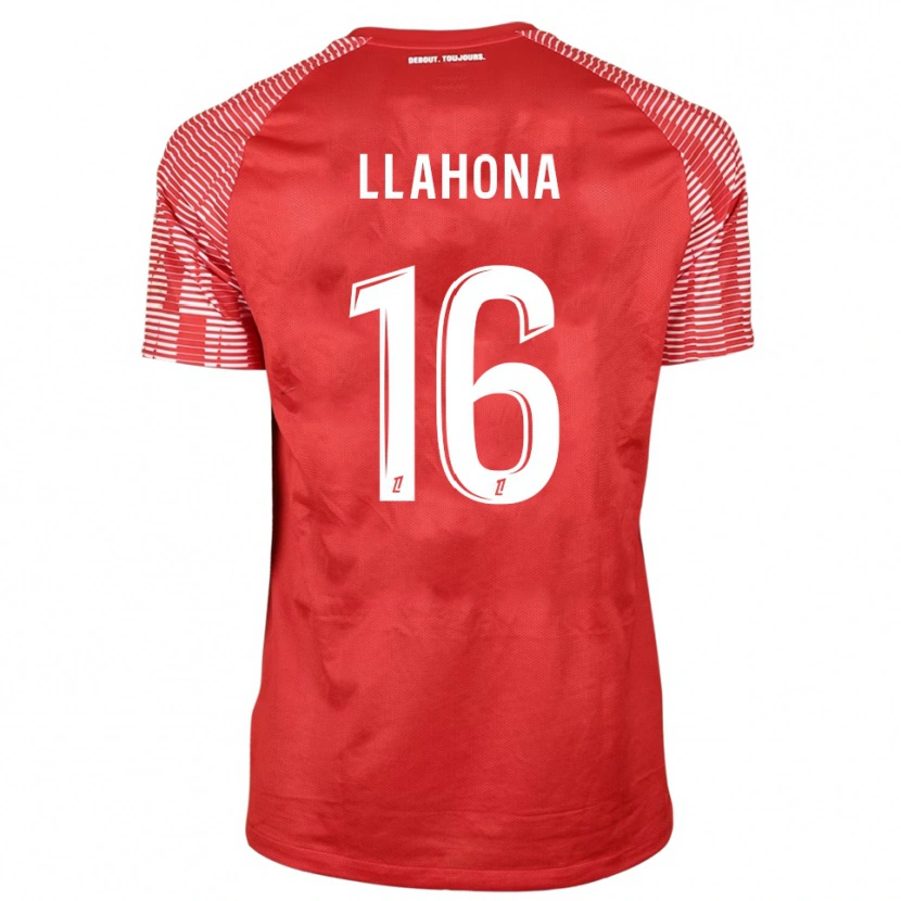 Danxen Dames Yann Llahona #16 Rood Wit Keepersshirt 2025/26 T-Shirt