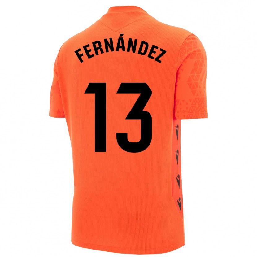 Danxen Dames Andrés Fernández #13 Oranje Zwart Keepersshirt 2025/26 T-Shirt