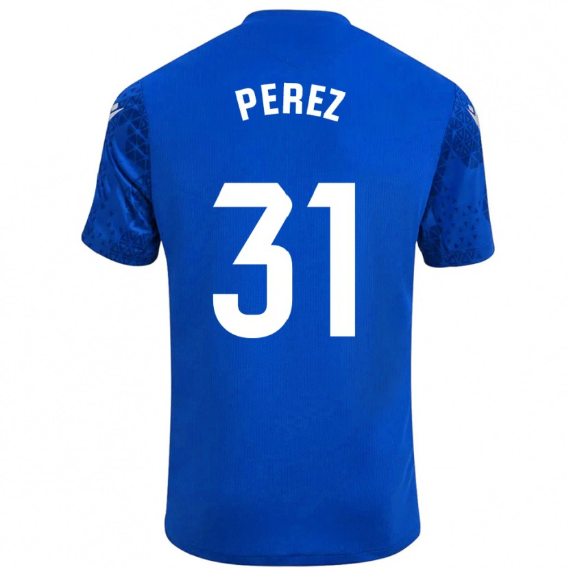 Danxen Dames Ángel Pérez #31 Blauw Wit Keepersshirt 2025/26 T-Shirt