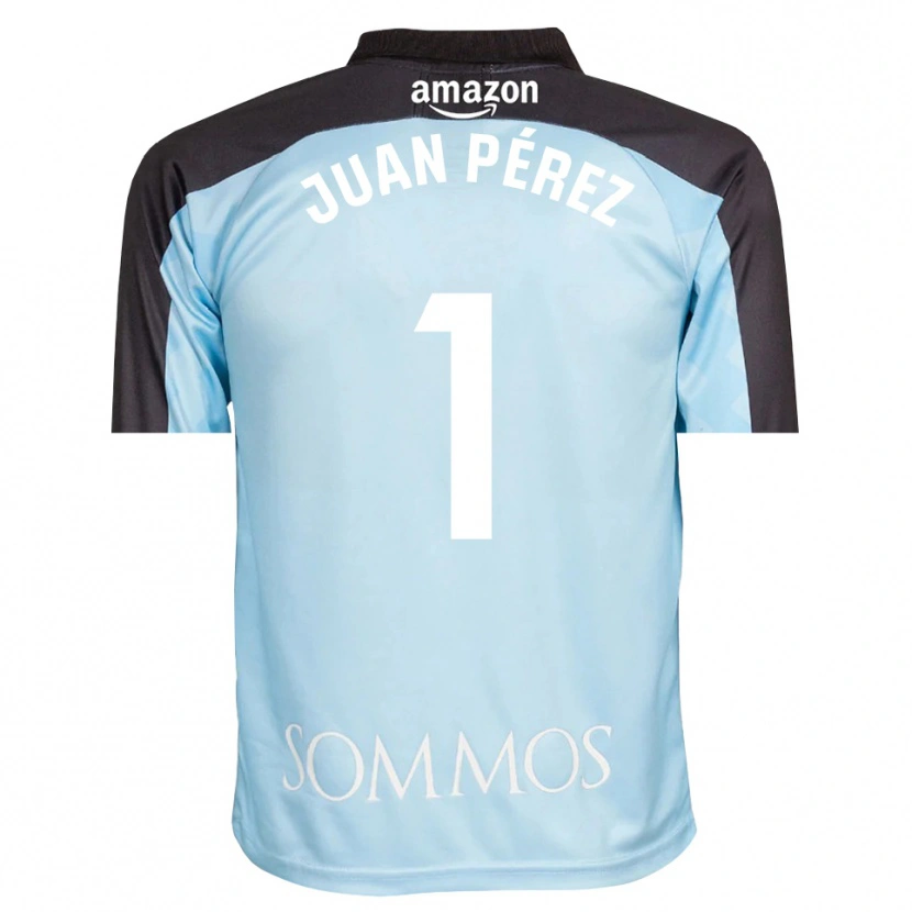 Danxen Dames Juan Pérez #1 Lichtblauw Zwart Keepersshirt 2025/26 T-Shirt