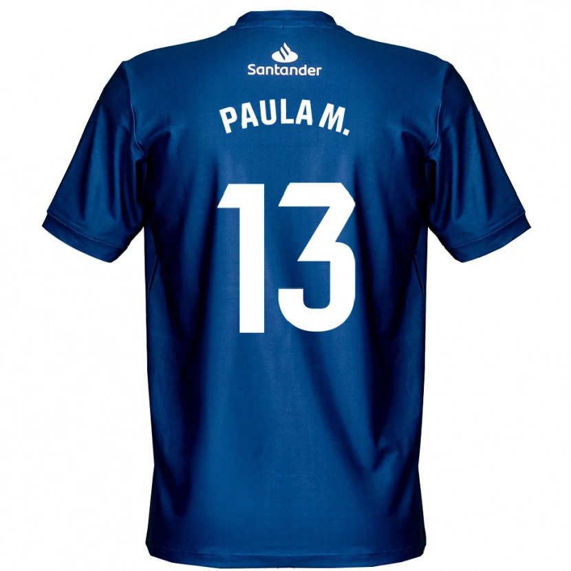 Danxen Dames Paula Muñoz Álvarez #13 Koninklijk Blauw Wit Keepersshirt 2025/26 T-Shirt
