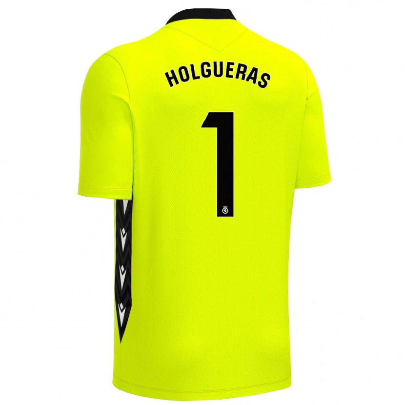 Danxen Dames Javi Holgueras #1 Geel Groen Zwart Keepersshirt 2025/26 T-Shirt