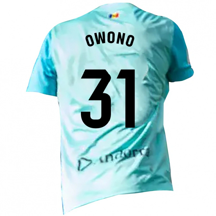 Danxen Dames Jesús Owono #31 Cyaan Zwart Keepersshirt 2025/26 T-Shirt