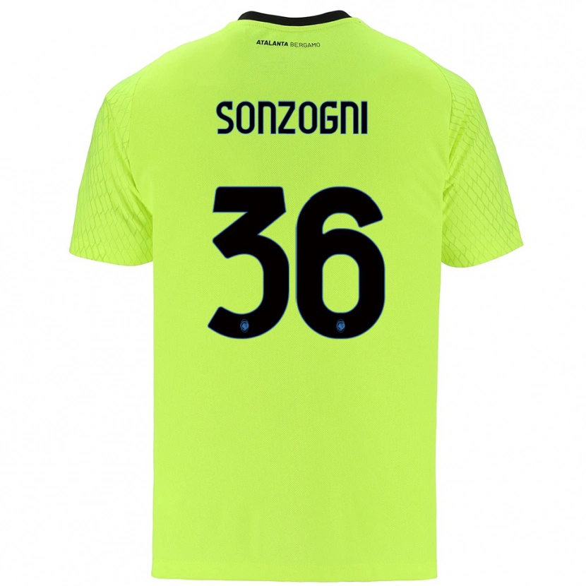 Danxen Dames Mattia Sonzogni #36 Geel Groen Rood Keepersshirt 2025/26 T-Shirt