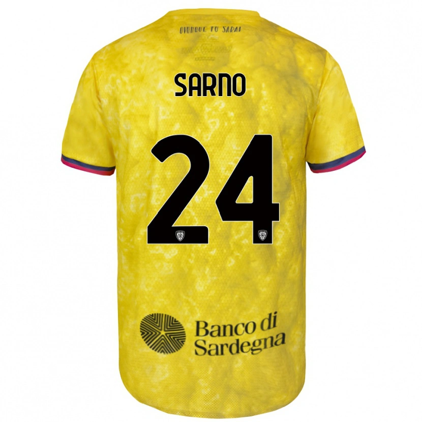 Danxen Dames Vincenzo Sarno #24 Geel Zwart Keepersshirt 2025/26 T-Shirt