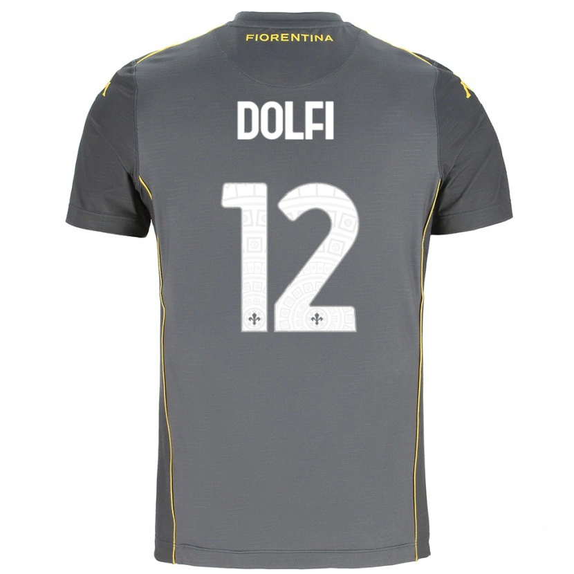 Danxen Dames Brando Dolfi #12 Donkergrijs Geel Keepersshirt 2025/26 T-Shirt