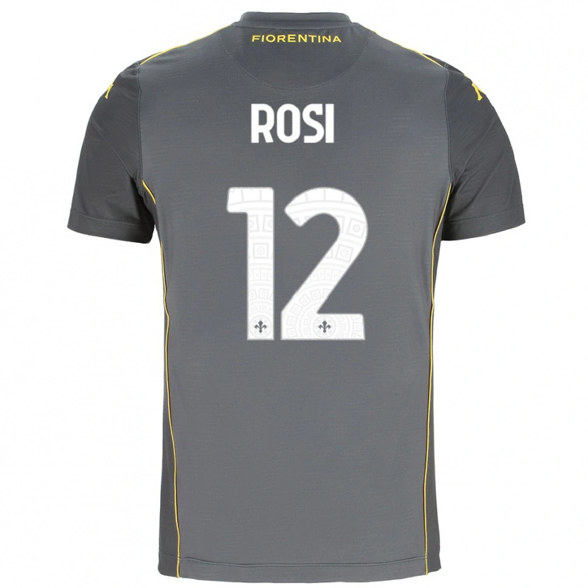 Danxen Dames Ettore Rosi #12 Donkergrijs Geel Keepersshirt 2025/26 T-Shirt