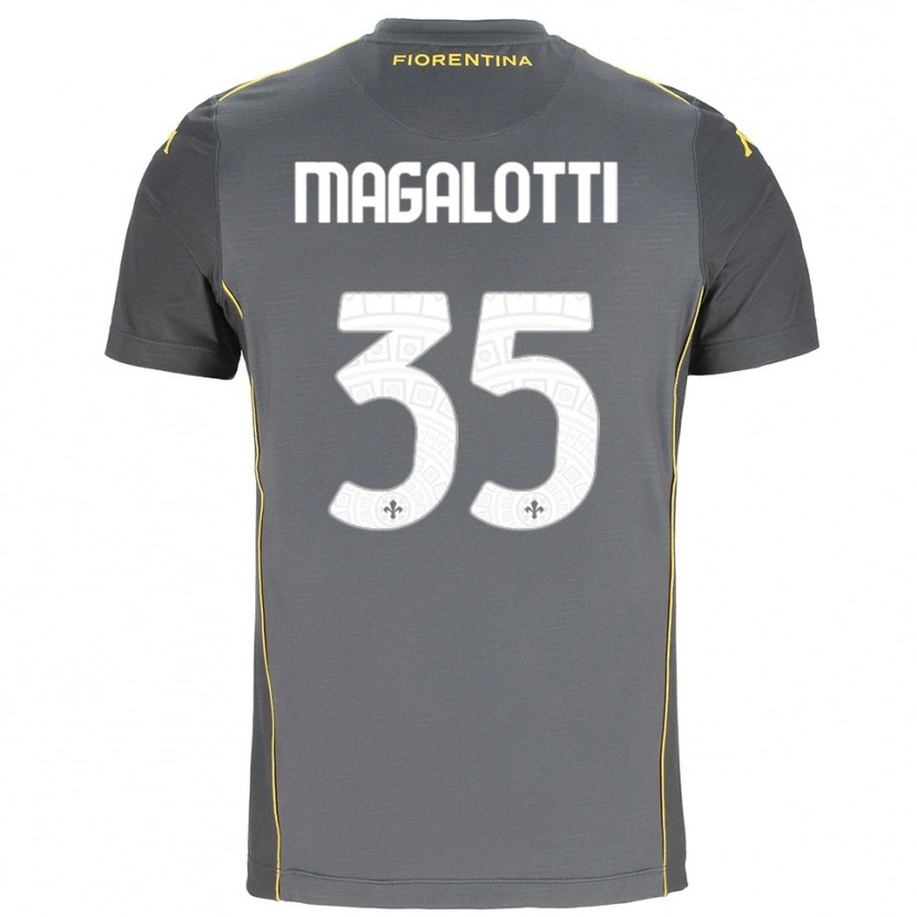 Danxen Dames Mattia Magalotti #35 Donkergrijs Geel Keepersshirt 2025/26 T-Shirt