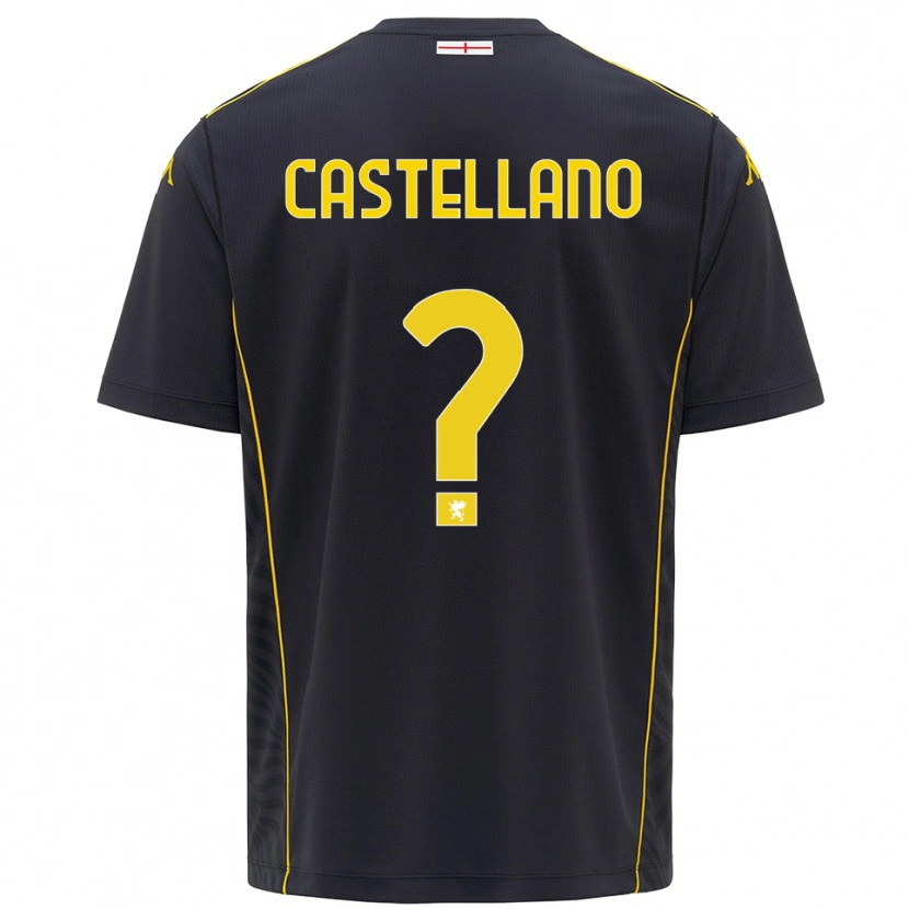 Danxen Dames Cristiano Castellano #0 Zwart Geel Keepersshirt 2025/26 T-Shirt