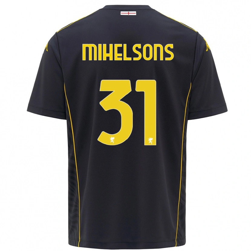 Danxen Dames Rendijs Mihelsons #31 Zwart Geel Keepersshirt 2025/26 T-Shirt