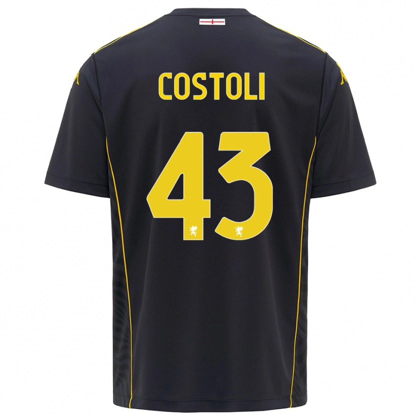 Danxen Dames Lorenzo Costoli #43 Zwart Geel Keepersshirt 2025/26 T-Shirt
