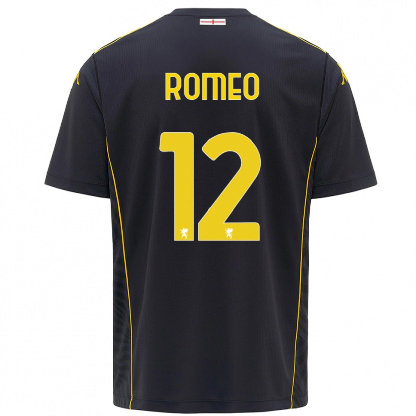 Danxen Dames Emanuele Romeo #12 Zwart Geel Keepersshirt 2025/26 T-Shirt