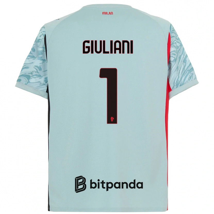 Danxen Dames Laura Giuliani #1 Licht Blauw Rood Keepersshirt 2025/26 T-Shirt
