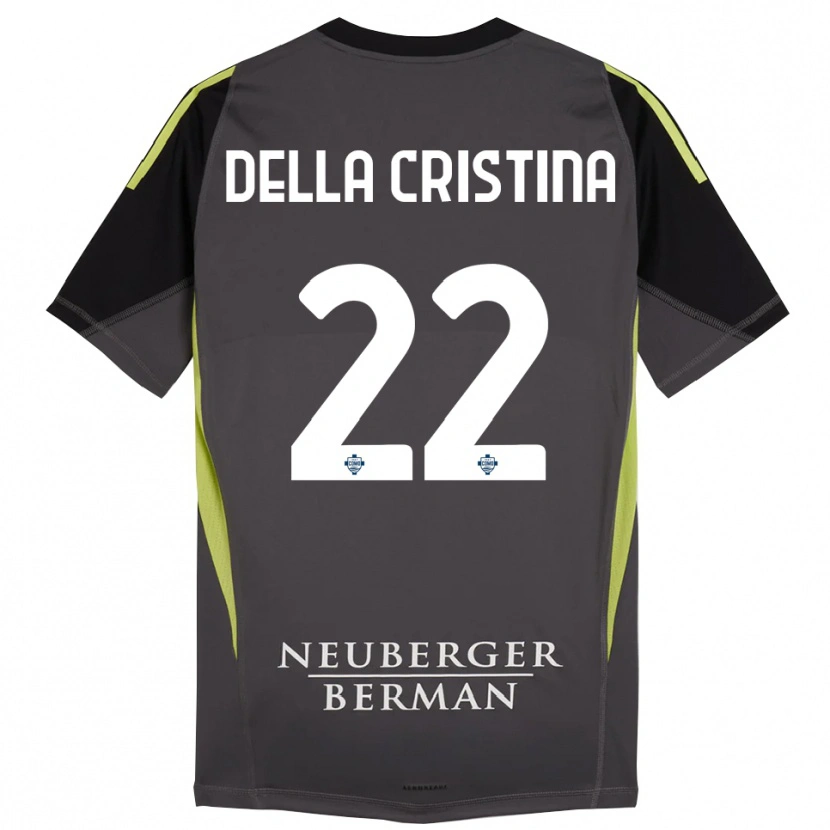 Danxen Dames Stefano Della Cristina #22 Zwart Licht Groen Keepersshirt 2025/26 T-Shirt