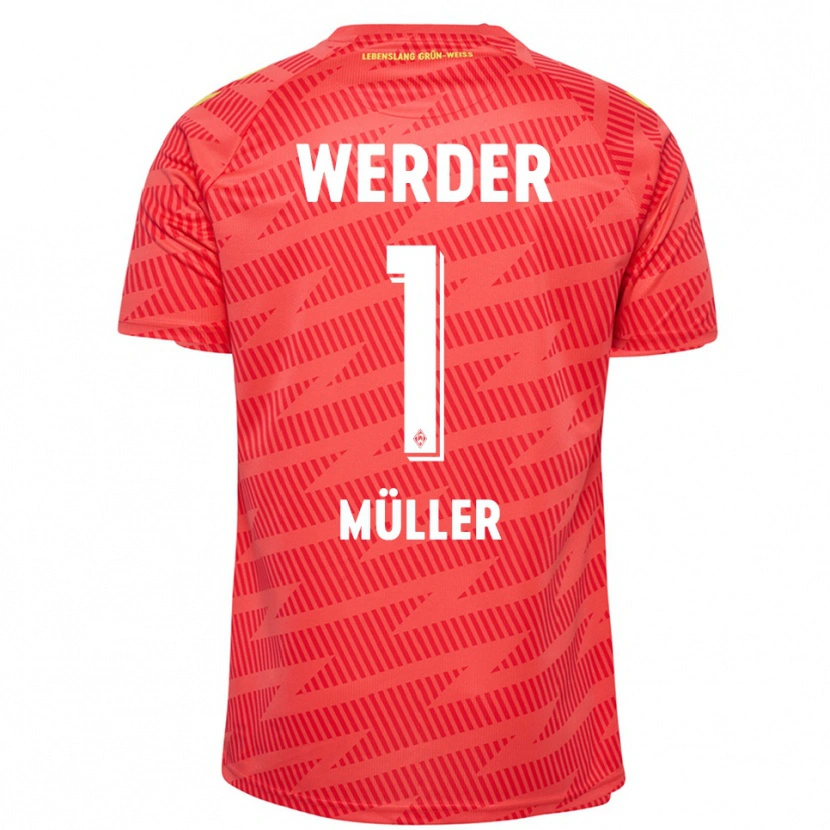 Danxen Dames Vincent Müller #1 Rood Geel Keepersshirt 2025/26 T-Shirt