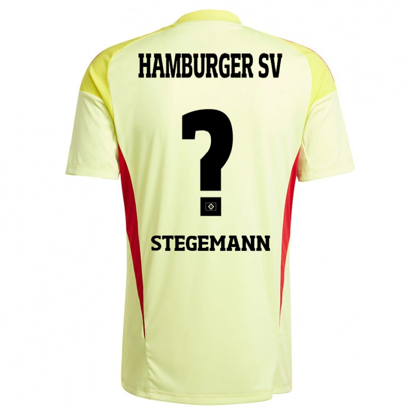 Danxen Dames Jean-Pierre Stegemann #0 Geel Zwart Rood Keepersshirt 2025/26 T-Shirt