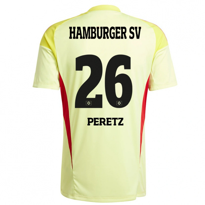 Danxen Dames Daniel Peretz #26 Geel Zwart Rood Keepersshirt 2025/26 T-Shirt