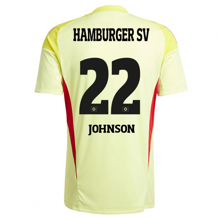 Danxen Dames Emmanuel Johnson #22 Geel Zwart Rood Keepersshirt 2025/26 T-Shirt