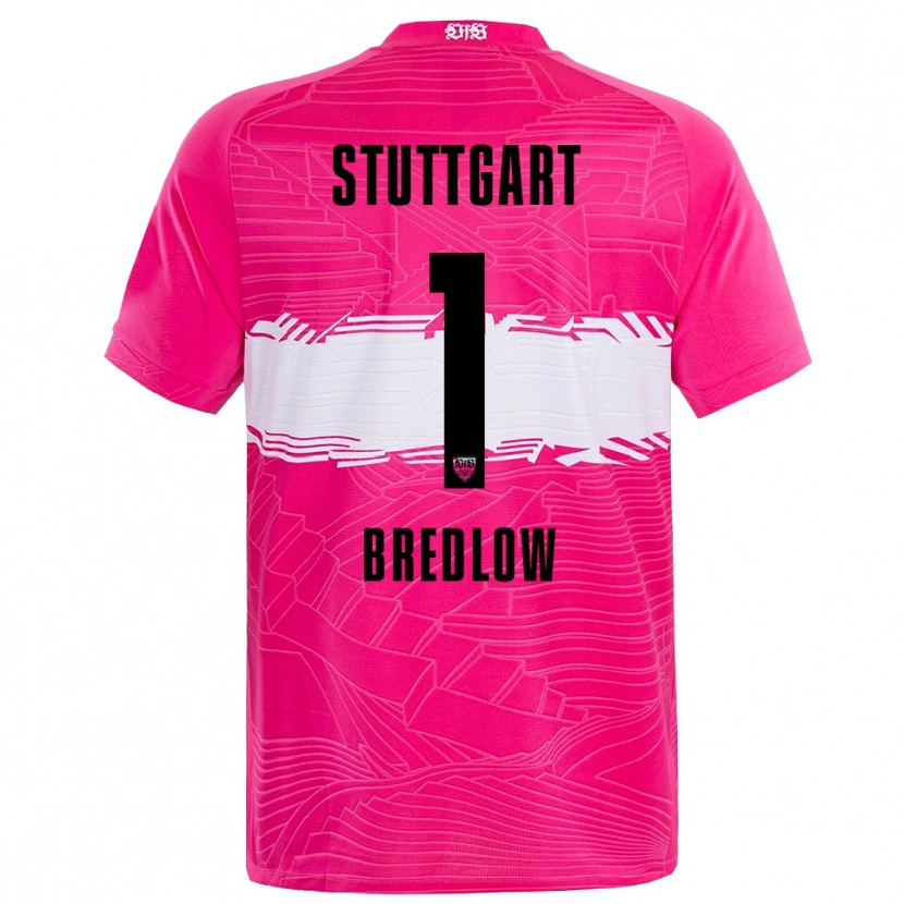 Danxen Dames Fabian Bredlow #1 Diep Roze Zwart Keepersshirt 2025/26 T-Shirt