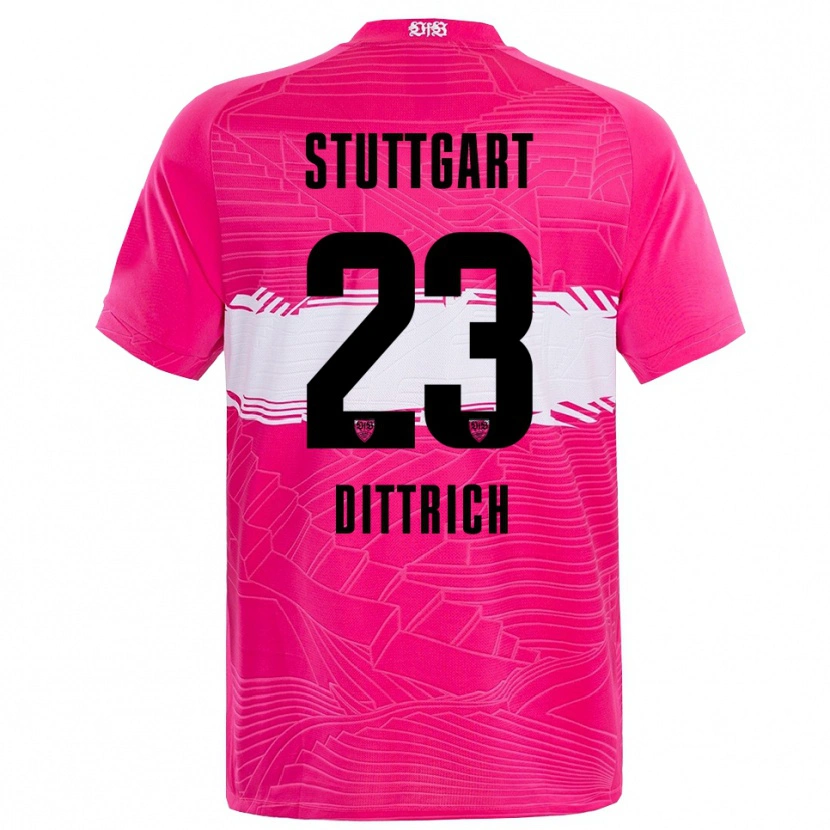 Danxen Dames Robin Dittrich #23 Diep Roze Zwart Keepersshirt 2025/26 T-Shirt