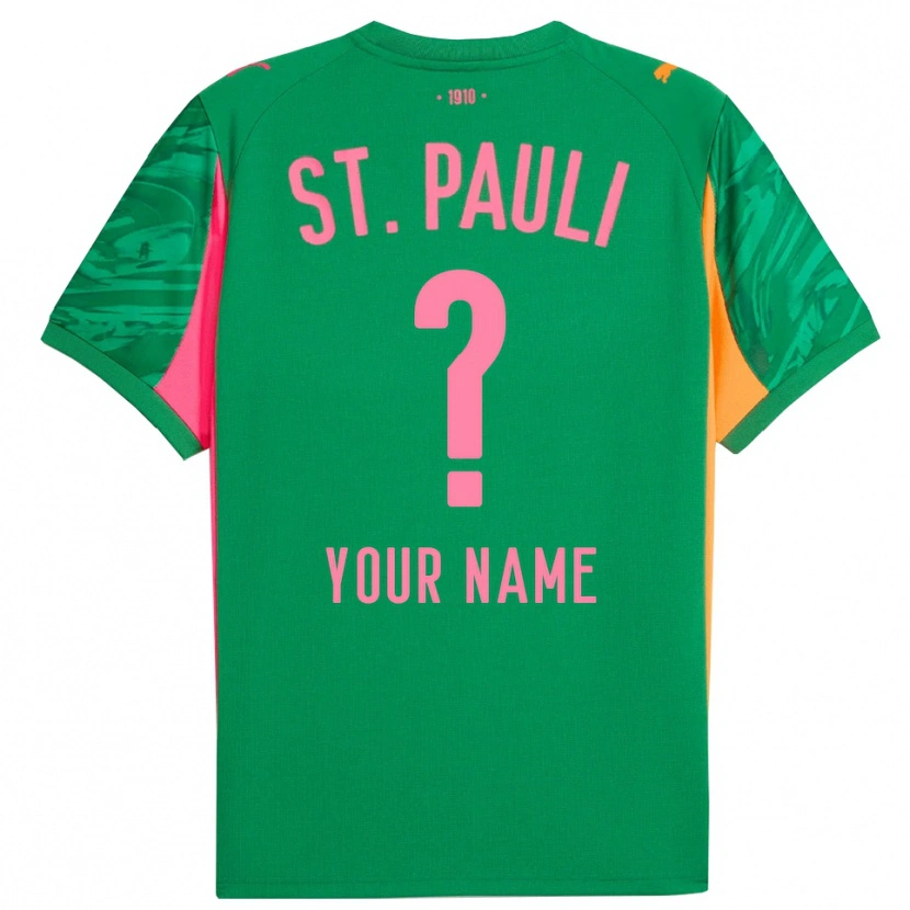 Danxen Dames FC St. Pauli Groen Oranje Roze Keepersshirt 2025/26 T-Shirt