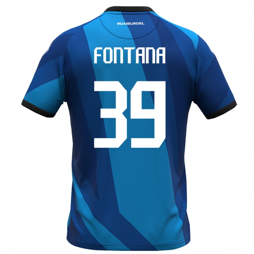 Danxen Dames Niccolò Fontana #39 Koningsblauw Oranje Keepersshirt 2025/26 T-Shirt