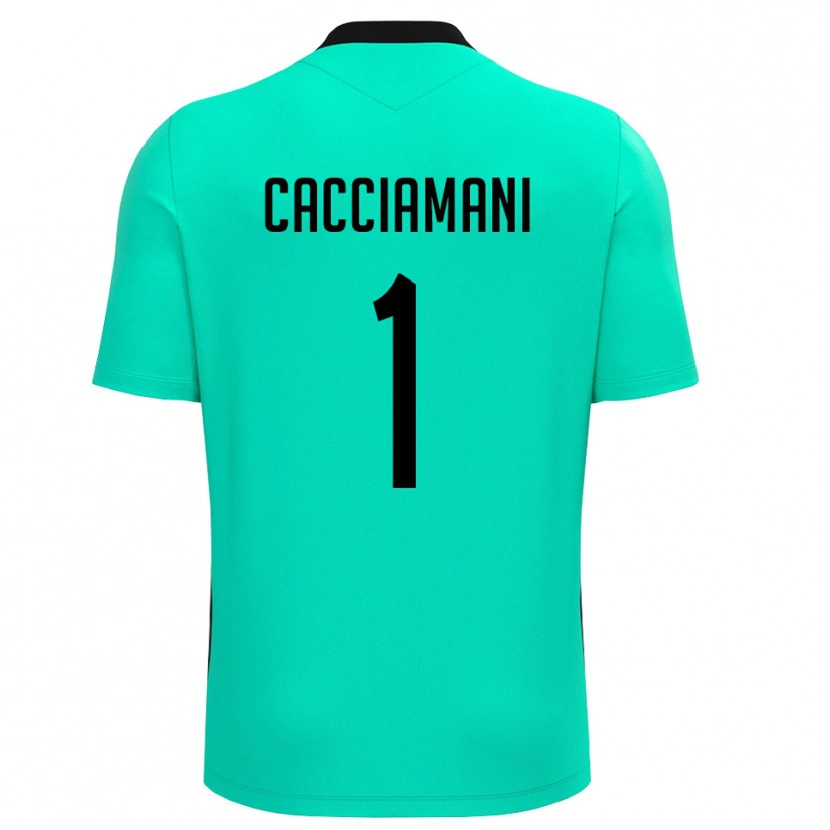 Danxen Dames Niccolò Cacciamani #1 Turquoise Zwart Keepersshirt 2025/26 T-Shirt