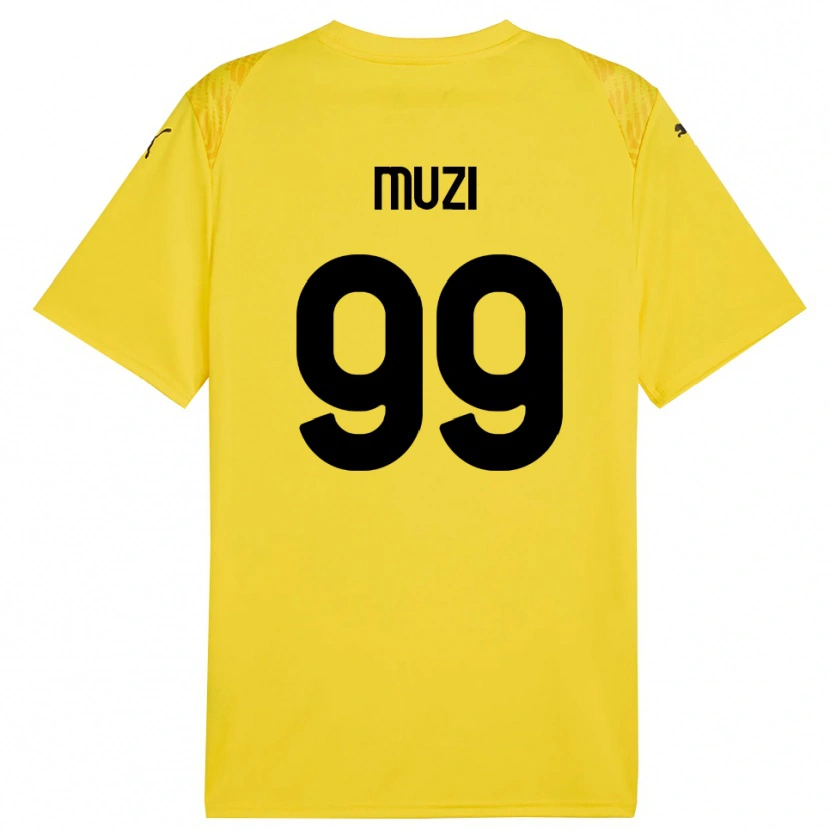 Danxen Dames Christian Muzi #99 Geel Zwart Keepersshirt 2025/26 T-Shirt