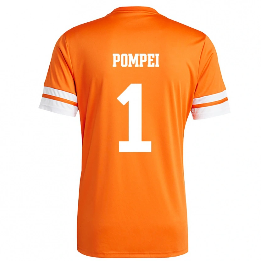 Danxen Dames Thomas Pompei #1 Oranje Wit Keepersshirt 2025/26 T-Shirt