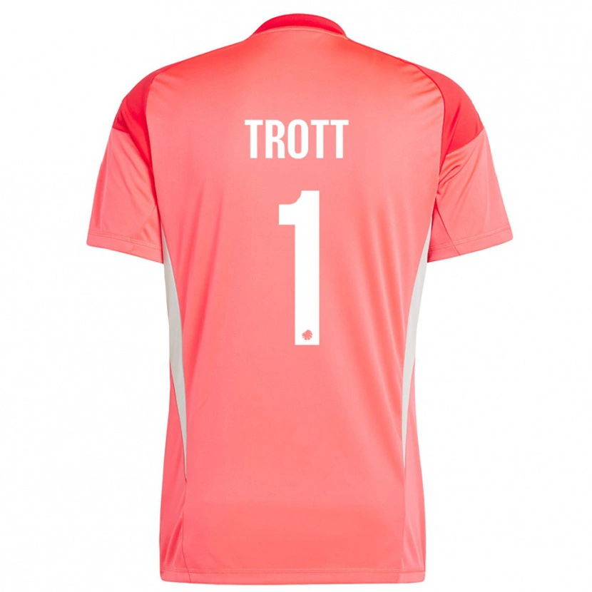 Danxen Dames Nathan Trott #1 Rood Wit Keepersshirt 2025/26 T-Shirt
