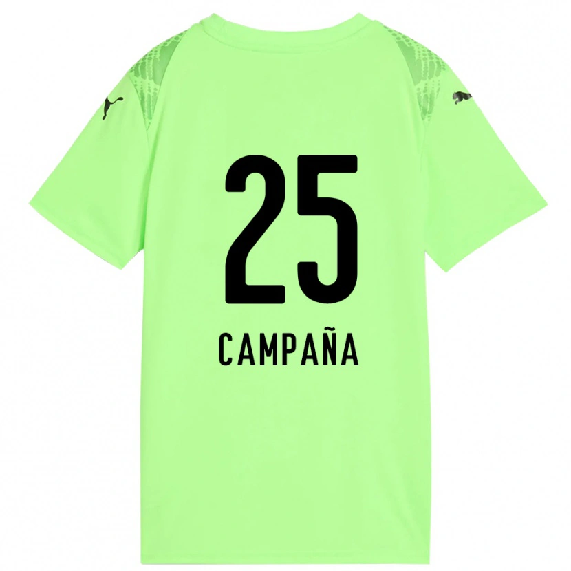 Danxen Dames Martín Campaña #25 Licht Groen Zwart Keepersshirt 2025/26 T-Shirt