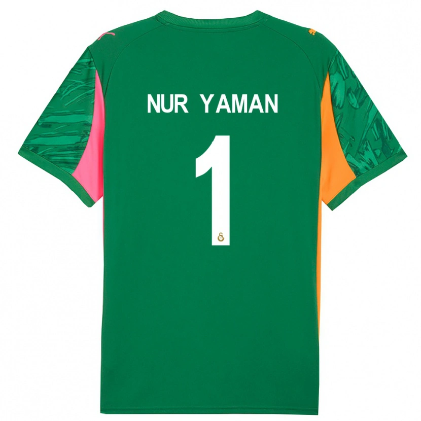 Danxen Dames Gamze Nur Yaman #1 Groen Oranje Roze Keepersshirt 2025/26 T-Shirt