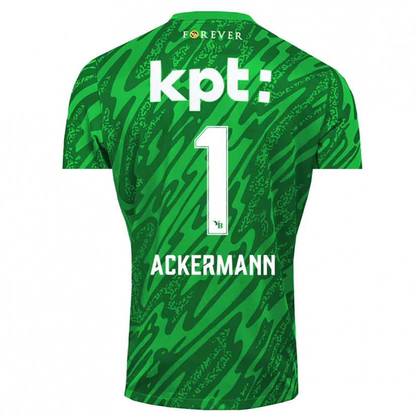 Danxen Dames Jara Ackermann #1 Groen Wit Keepersshirt 2025/26 T-Shirt