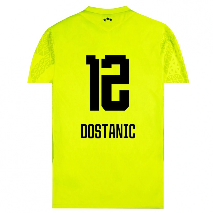 Danxen Dames Filip Dostanic #12 Geel Groen Zwart Keepersshirt 2025/26 T-Shirt